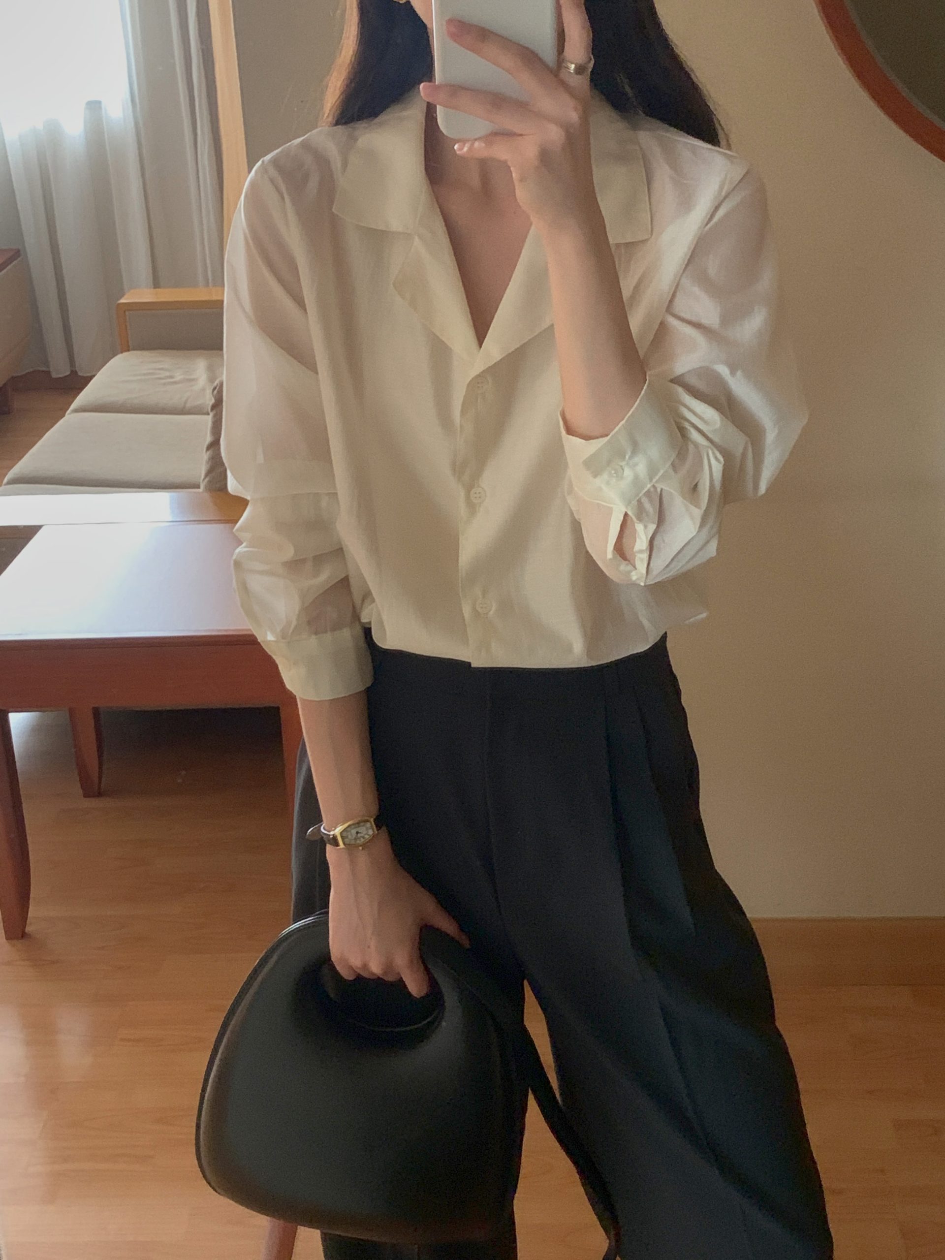 Creme Silk Shirt - Image 13