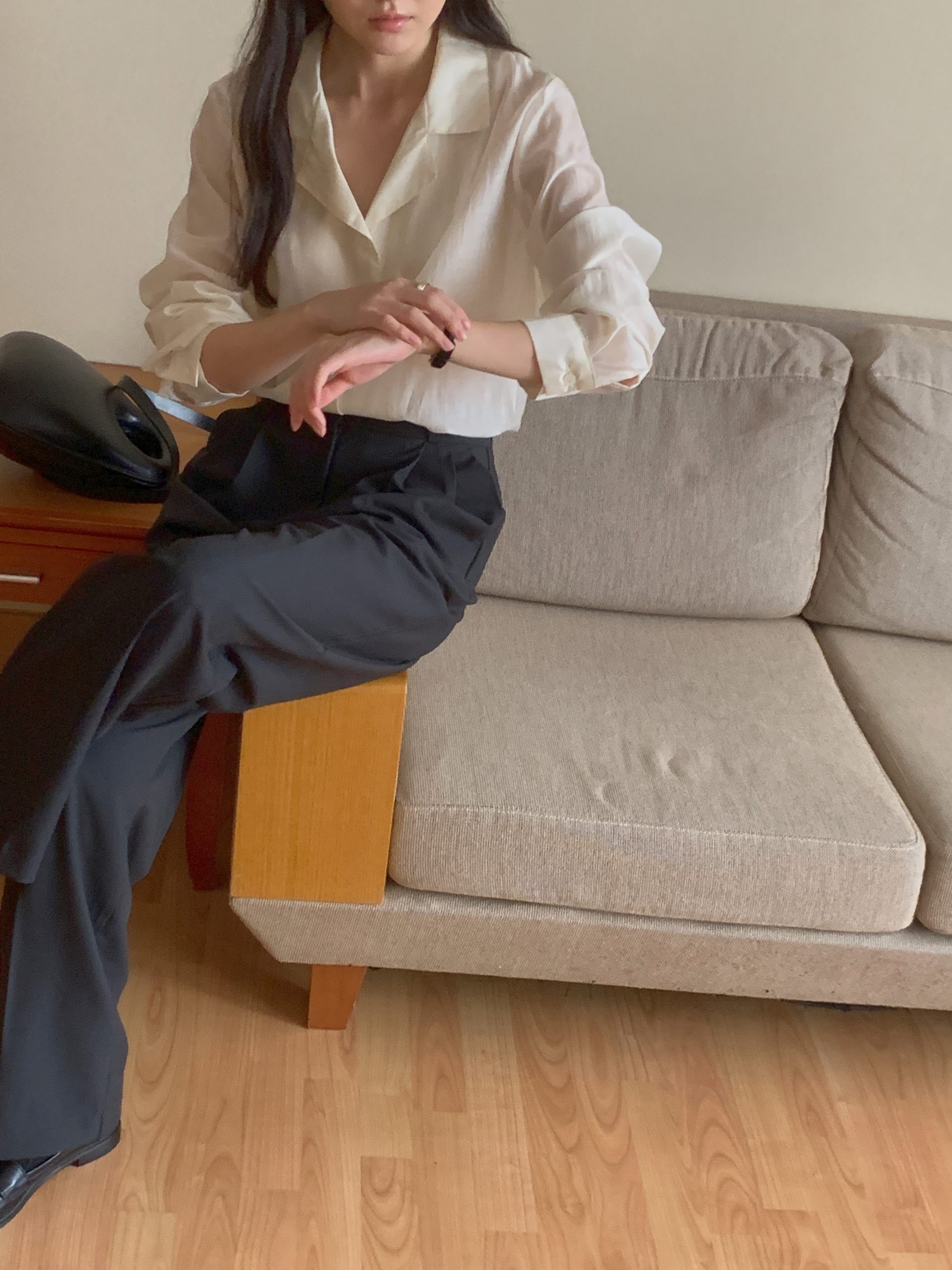 Creme Silk Shirt - Image 16