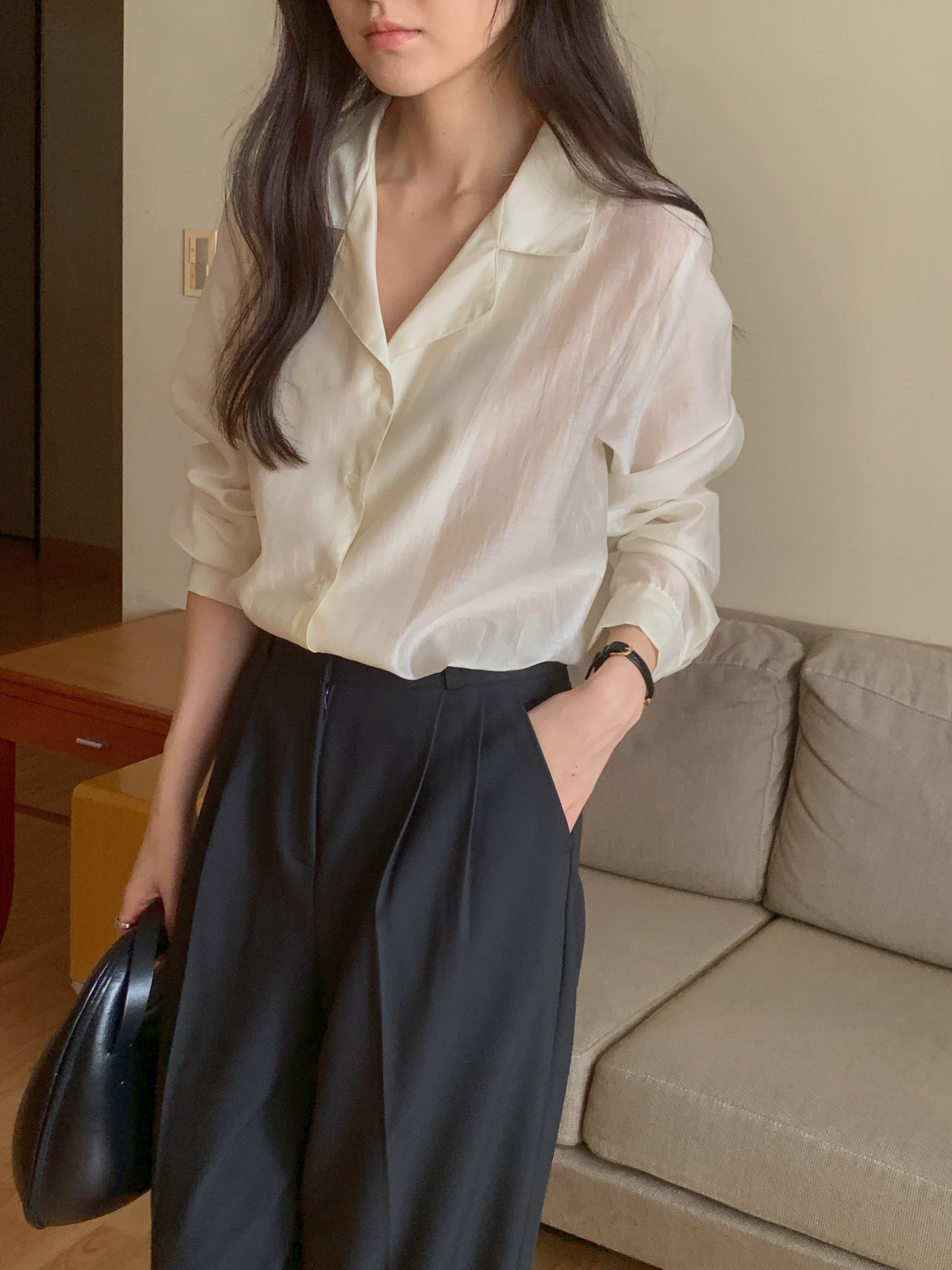 Creme Silk Shirt
